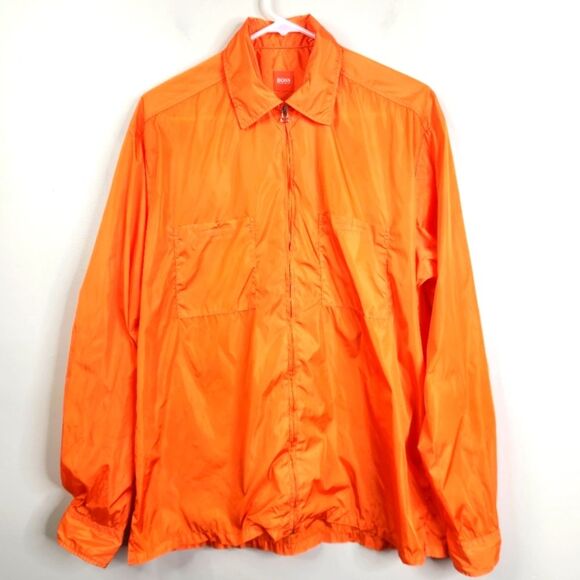 Boss Hugo Boss Mens Italian Made Dual Chest Pocket Full Zip Windbreaker Jacket M - Picture 1 of 8